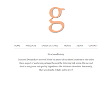 Tablet Screenshot of graciousbakery.com